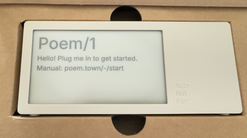 Poem clock in the box