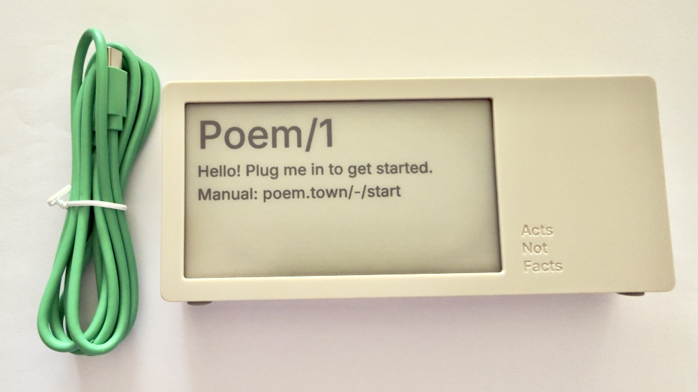 Poem clock and USB-C cable
