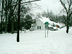 Cornered in snow